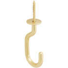 National Hardware 32 In. Brushed Gold Steel Modern Ceiling J-Hook Plant Hanger Image 1