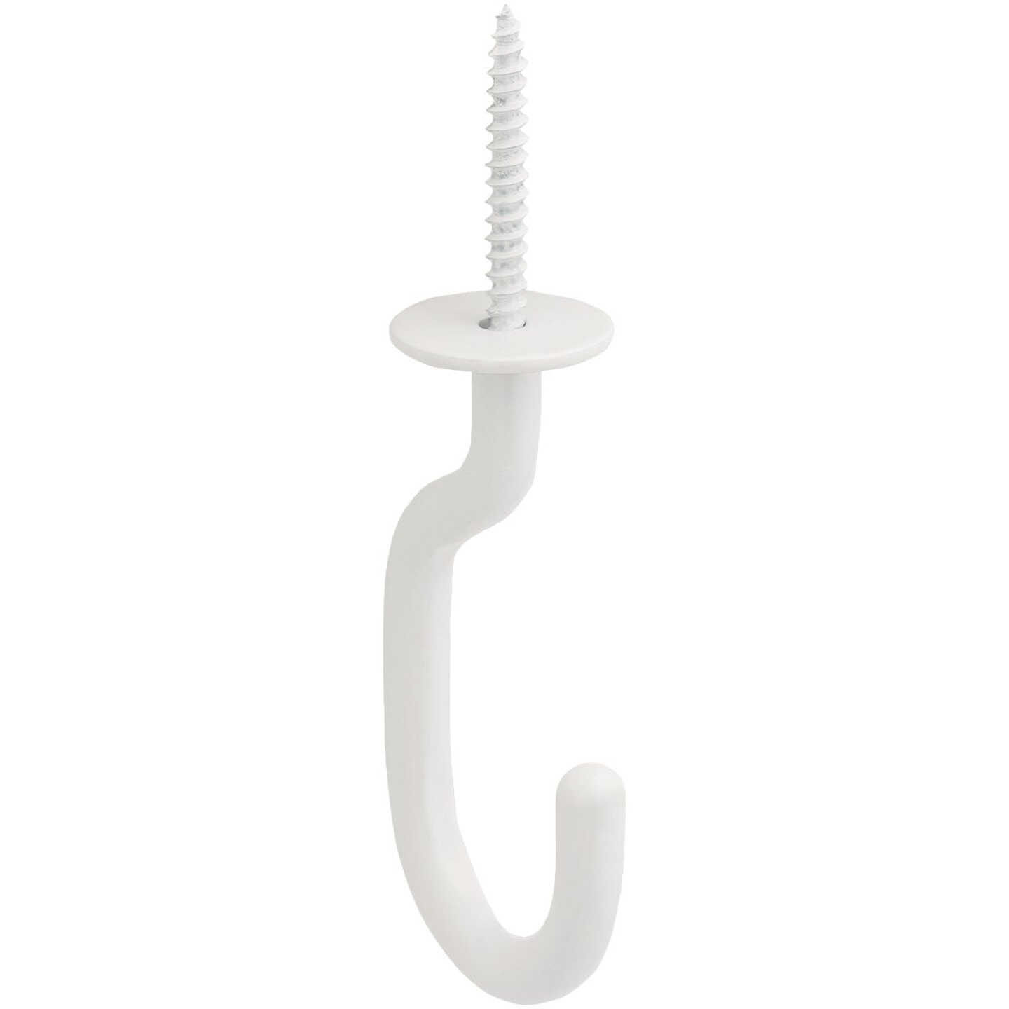National Hardware 32 In. White Steel Modern Ceiling J-Hook Plant Hanger Image 1