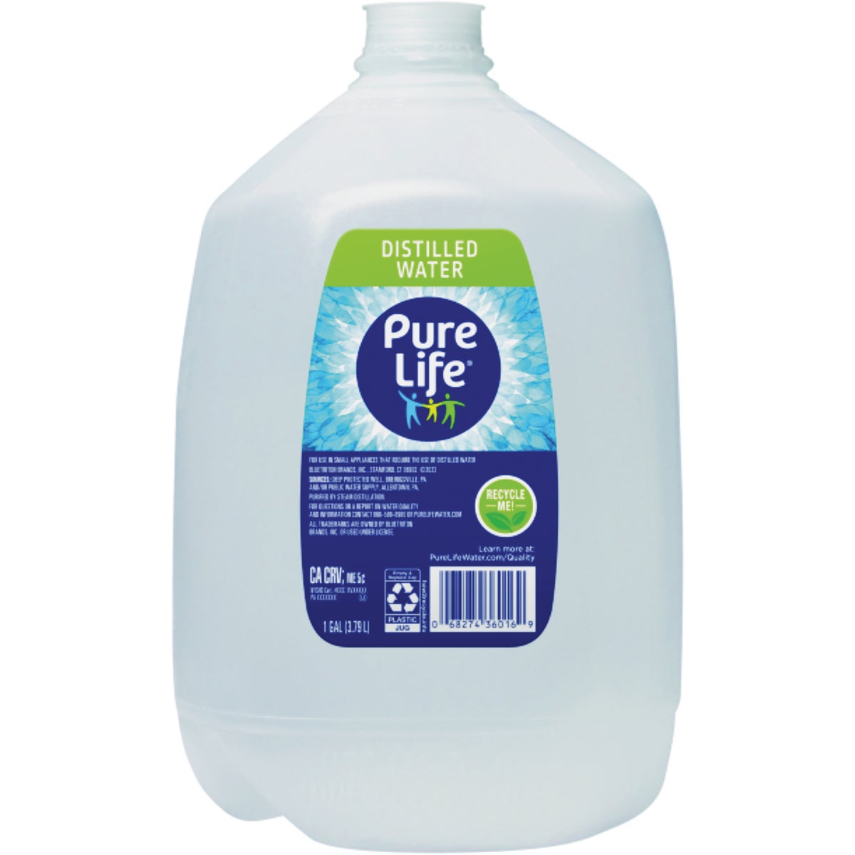Purelife 1 Gal. Distilled Water, Side Handle