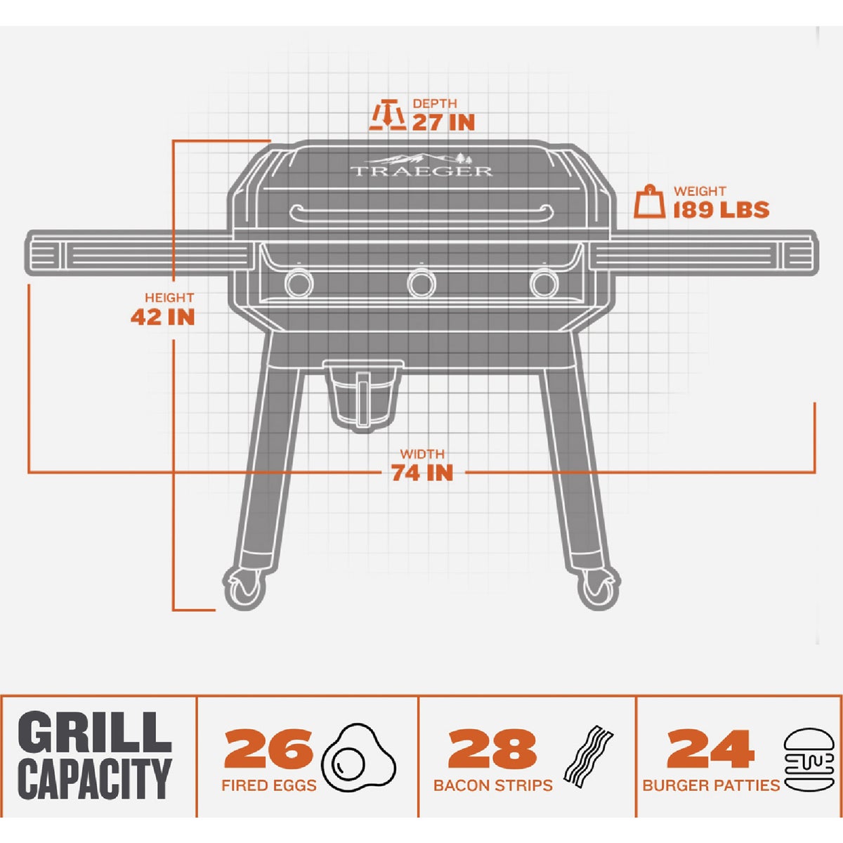 Traeger Flatrock 3-Burner Propane Gas Griddle Flat Top Grill, Black Image 2