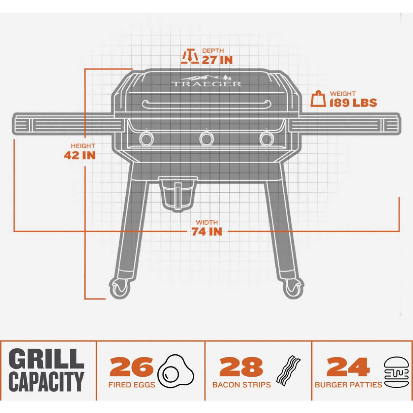 Traeger Flatrock 3-Burner Propane Gas Griddle Flat Top Grill, Black Image 2