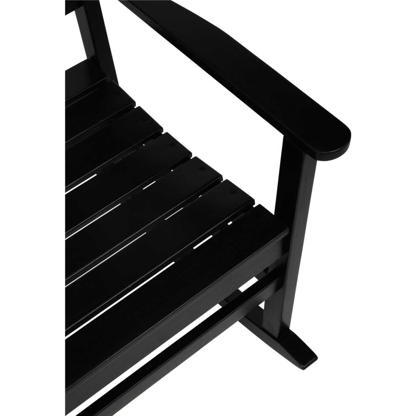 Outdoor Expressions Black HDPE Rocking Chair Image 3