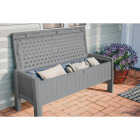 Suncast 30 Gal. Dove Gray 2-Seat Storage Bench Image 2