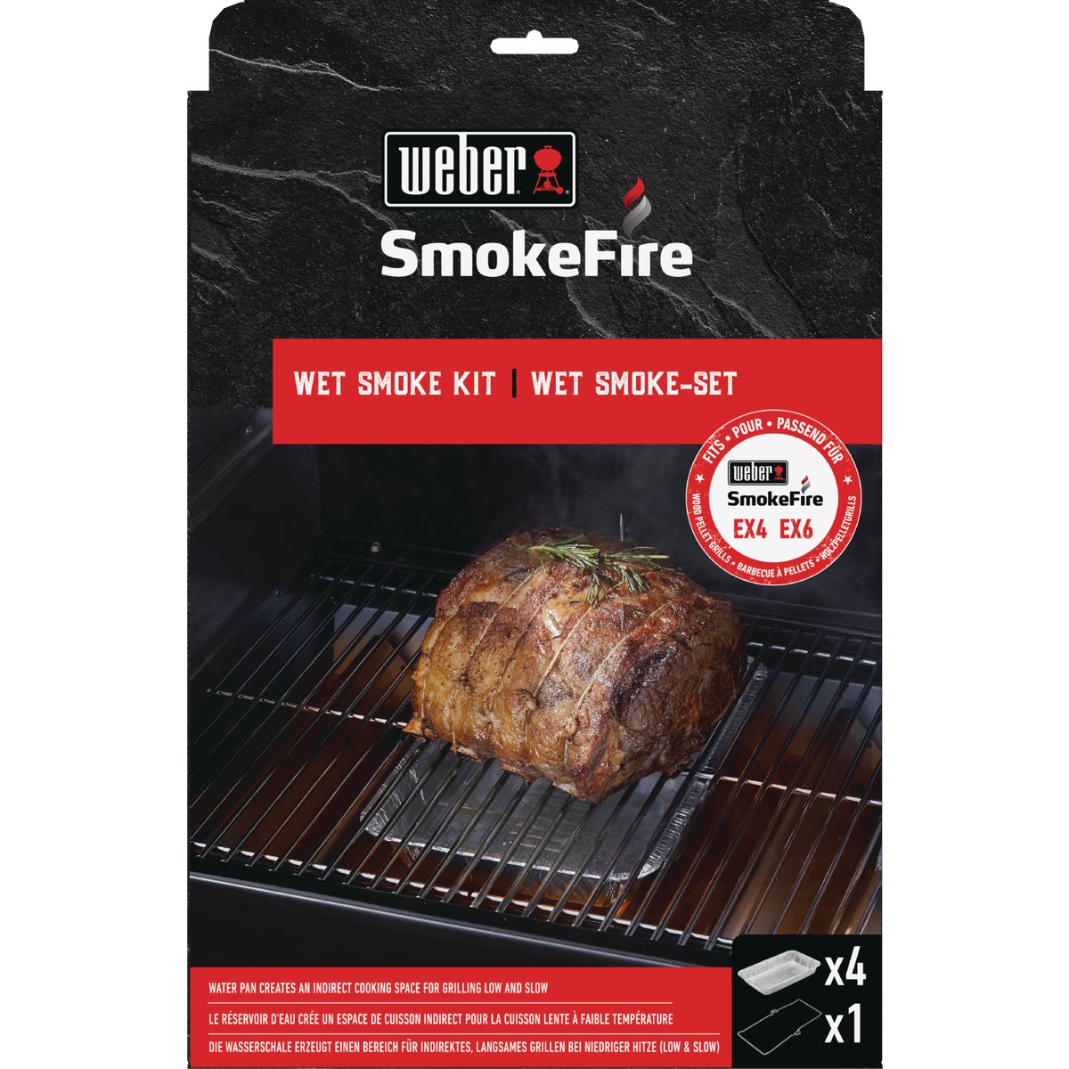 Weber SmokeFire 9.65 In. W. x 13.59 In. L. Disposable Plated Steel Wet Smoke Kit Image 4