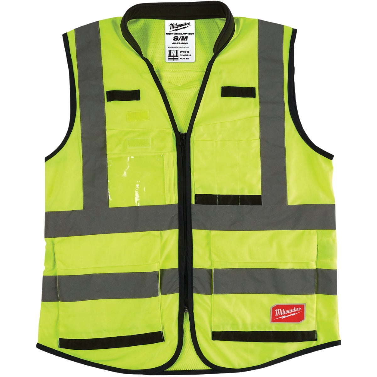 Milwaukee ANSI Class 2 Hi Vis Yellow Performance Safety Vest, Small/Medium