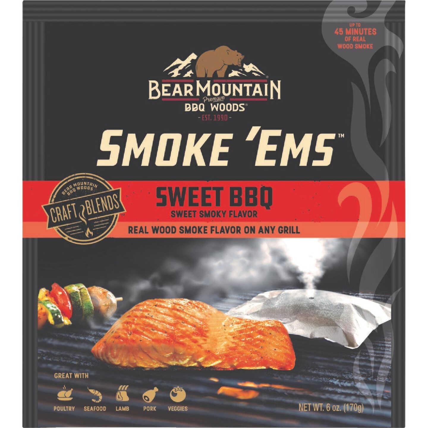 Bear Mountain BBQ Sweet Smoke 'ems 6 Oz. Smoking Chips Image 1