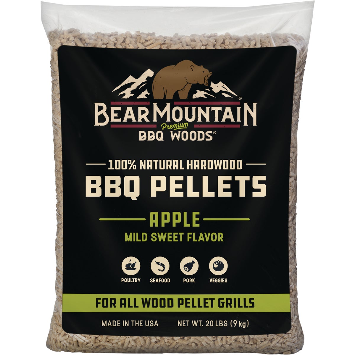 Bear Mountain BBQ Premium Woods 20 Lb. Apple Wood Pellet