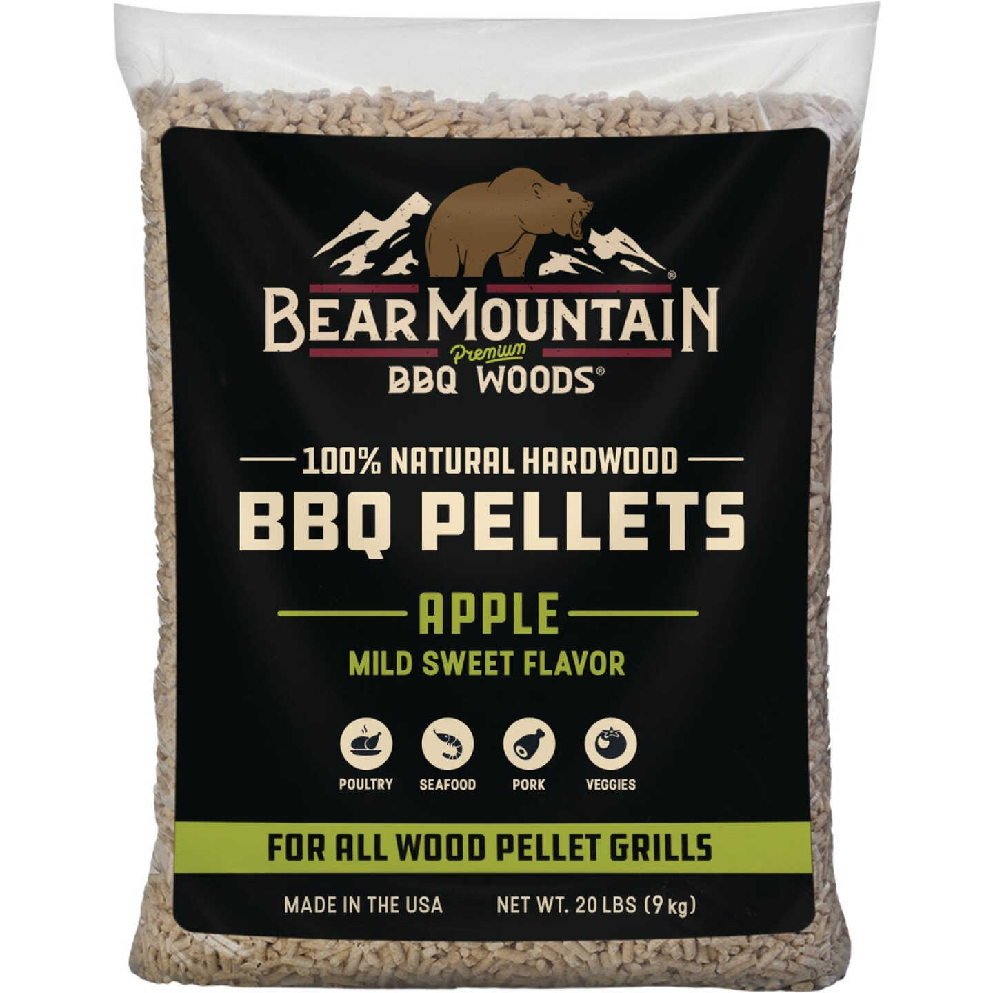 Bear Mountain BBQ Premium Woods 20 Lb. Apple Wood Pellet Image 1