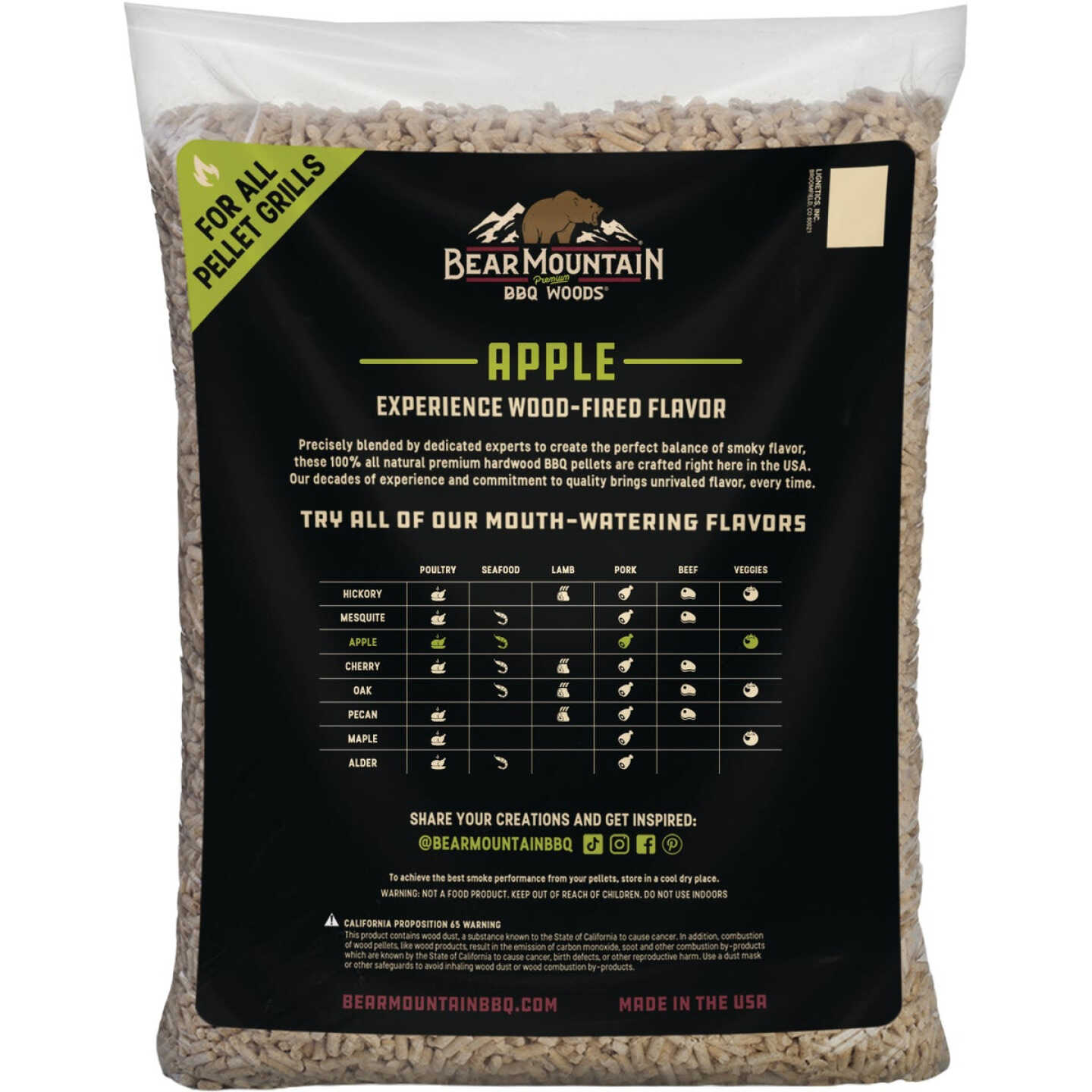 Bear Mountain BBQ Premium Woods 20 Lb. Apple Wood Pellet Image 4