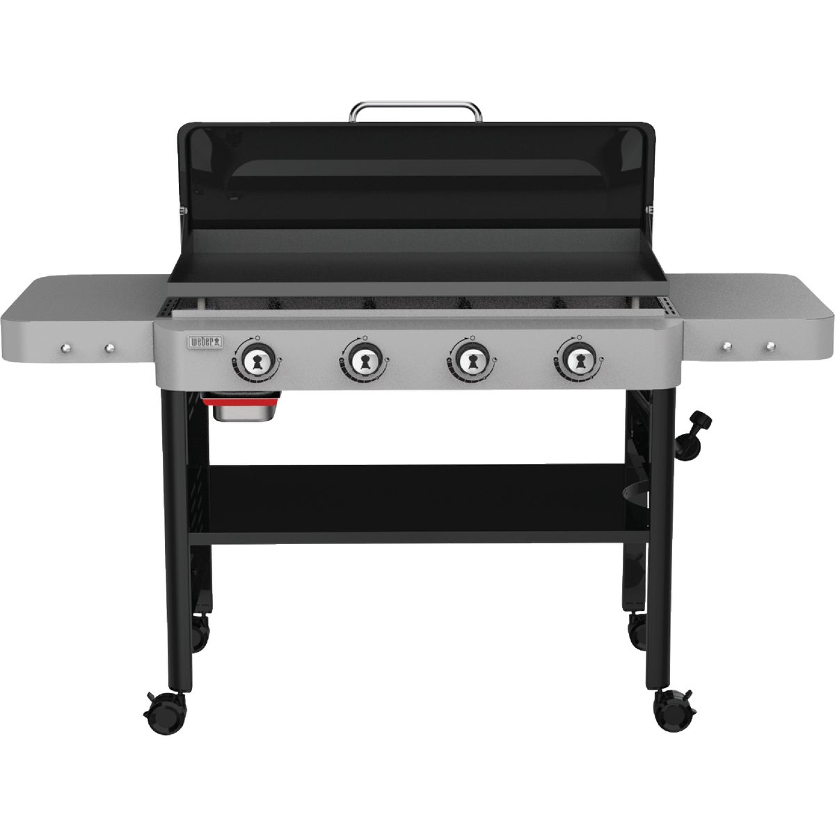 Weber 36 In. 4-Burner Propane Gas Griddle Flat Top Grill, Black