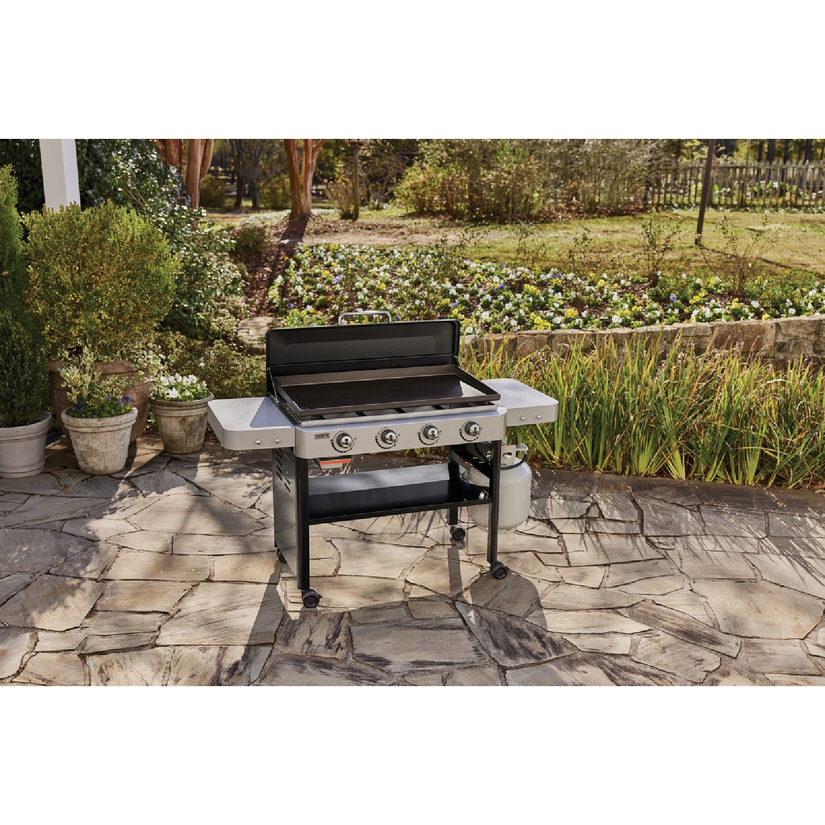 Weber 36 In. 4-Burner Propane Gas Griddle Flat Top Grill, Black Image 2