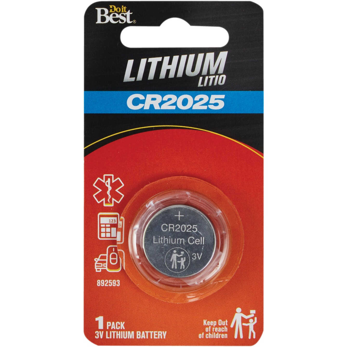 Do it Best CR2025 Lithium Coin Cell Battery Image 1
