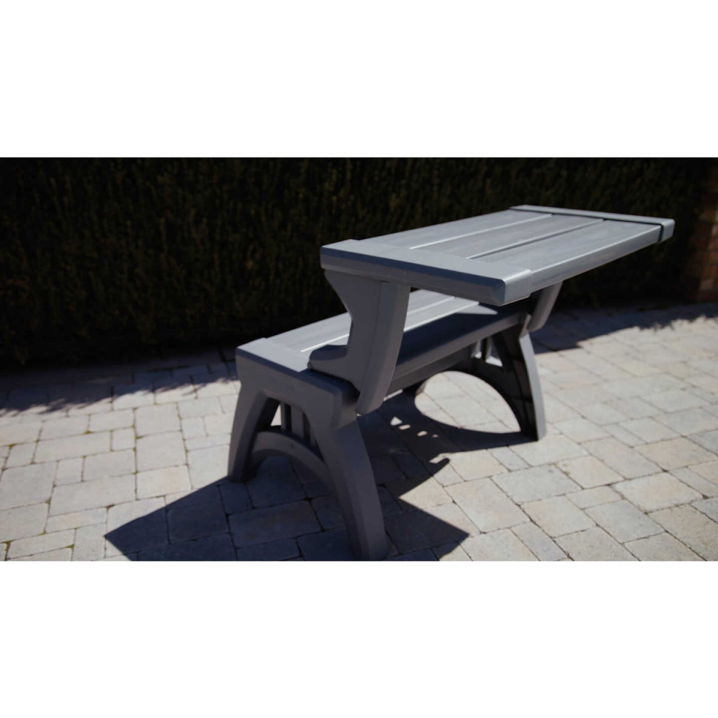 Convert A Chair Platinum Gray Foldable Chair Image 3