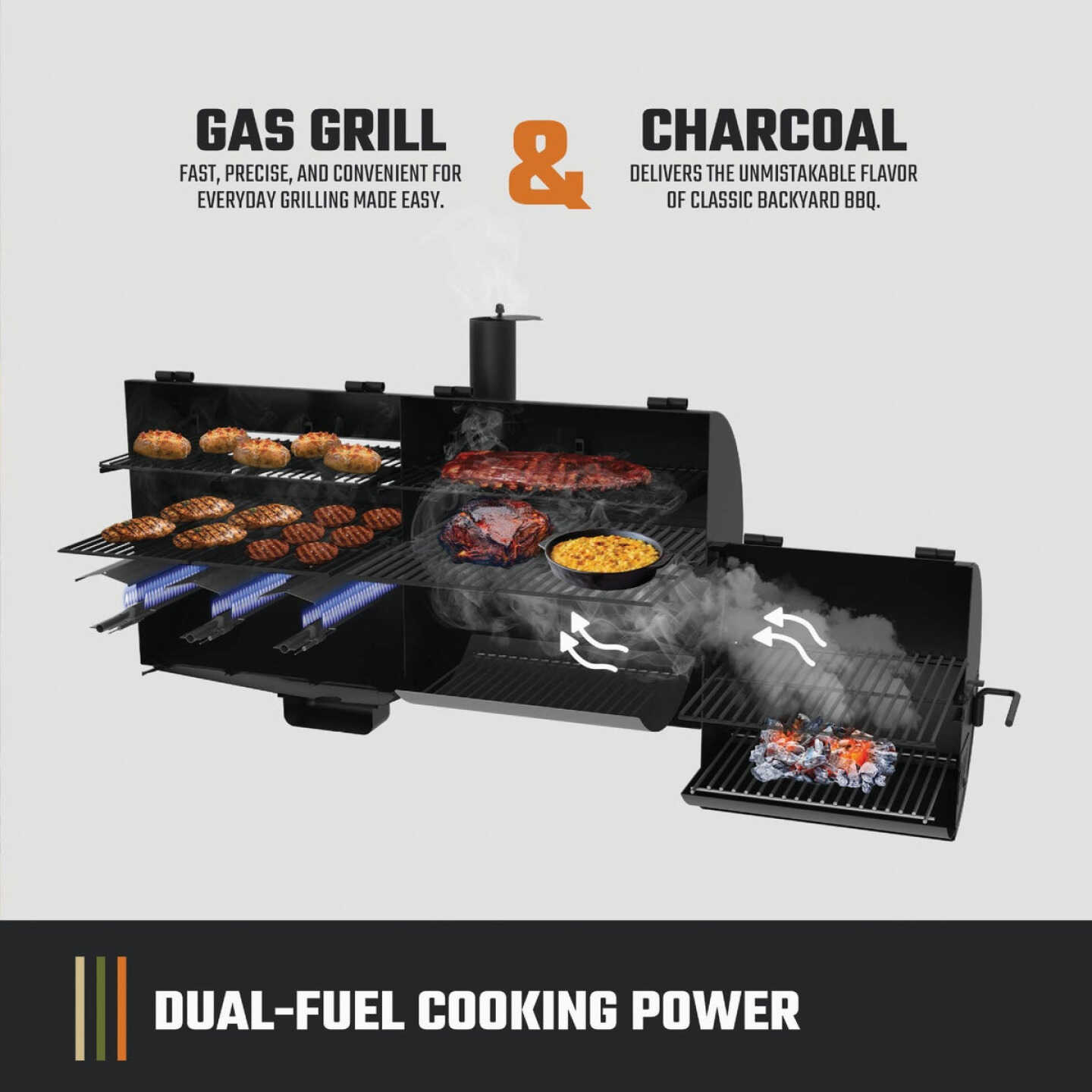 Oklahoma Joe's Canyon Combo Charcoal/Gas Smoker & Grill Image 4