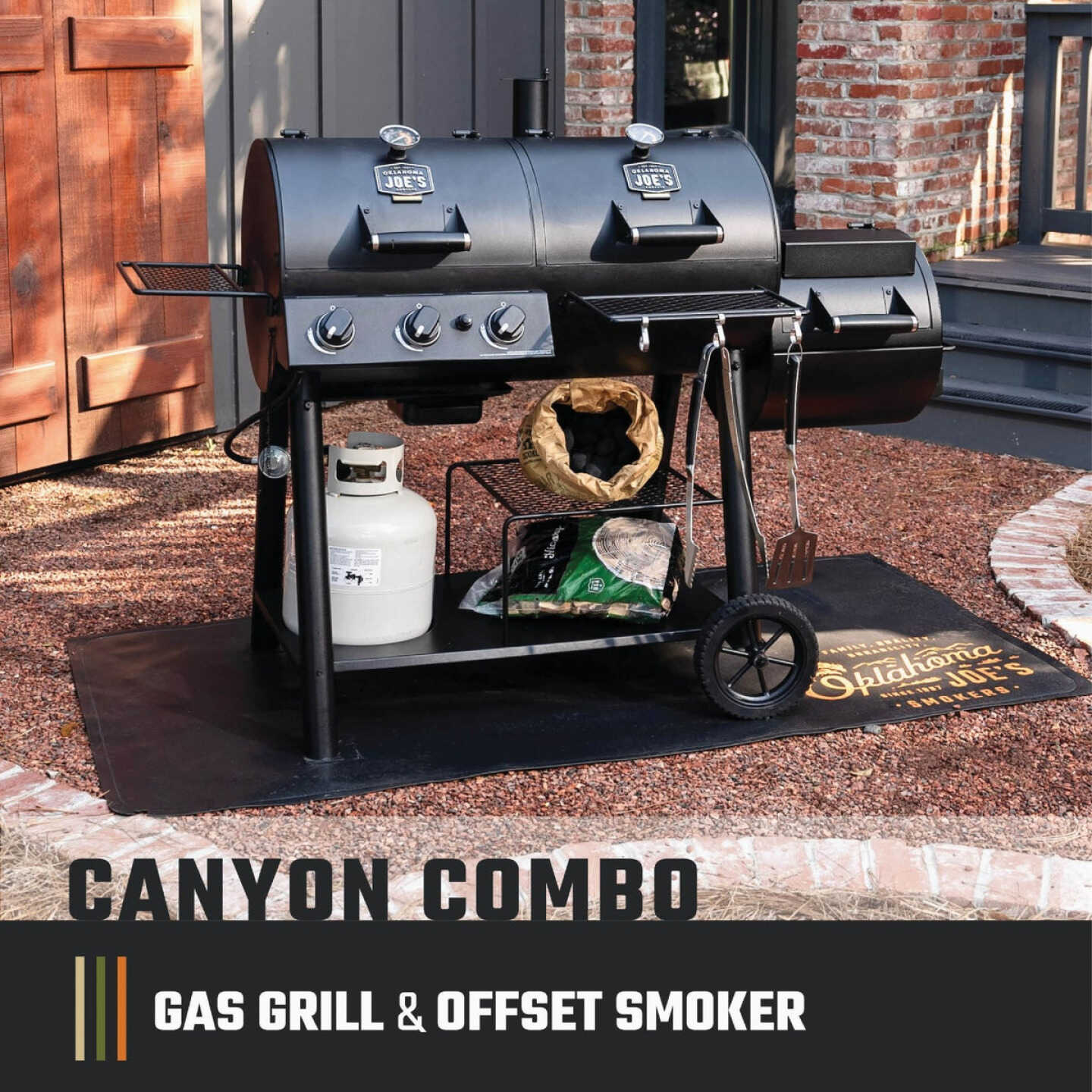 Oklahoma Joe's Canyon Combo Charcoal/Gas Smoker & Grill Image 2