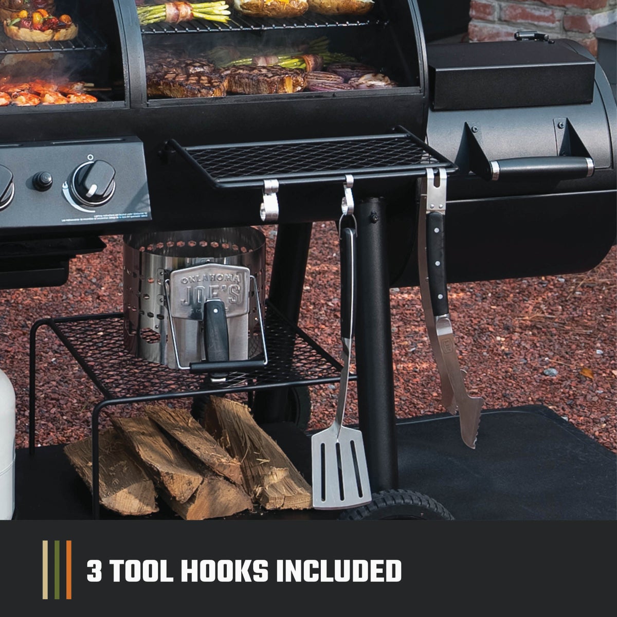 Oklahoma Joe's Canyon Combo Charcoal/Gas Smoker & Grill Image 6