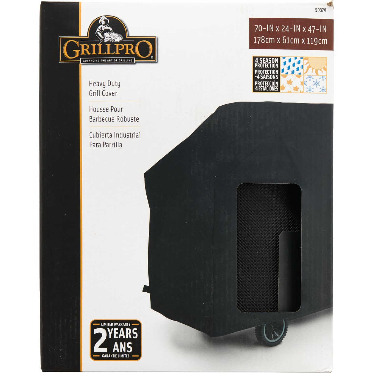 GrillPro Black 70 In. Deluxe Grill Cover Image 2