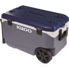 Igloo MaxCold Latitude 90 Qt. 2-Wheeled Cooler, Ash Gray & Aegean Sea Image 3