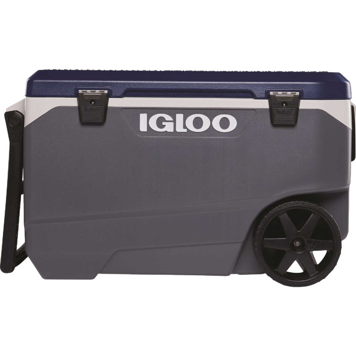 Igloo MaxCold Latitude 90 Qt. 2-Wheeled Cooler, Ash Gray & Aegean Sea Image 1