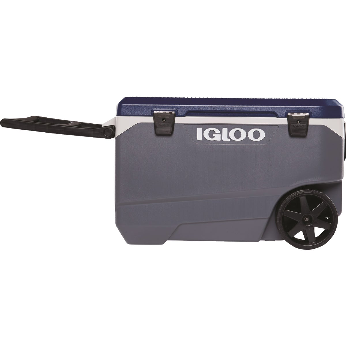 Igloo MaxCold Latitude 90 Qt. 2-Wheeled Cooler, Ash Gray & Aegean Sea Image 2