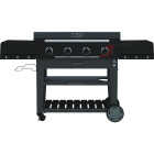 Char-Broil 36 In. Performance Series Deluxe Propane Gas Griddle with Cart 4 Burner Flat Top Grill, Black Image 1