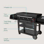 Char-Broil 36 In. Performance Series Deluxe Propane Gas Griddle with Cart 4 Burner Flat Top Grill, Black Image 2