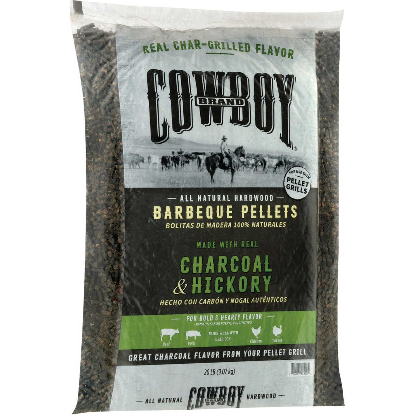 Cowboy 20 Lb. Charcoal & Hickory Barbeque Pellets Image 3