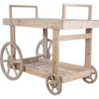 Alpine 26 In. W. x 37 In. H. x 44 In. L. Wooden Wheeled Planter Cart Image 1