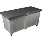 Gracious Living 65.5 Gal. Resin Gray Deck Box Image 1