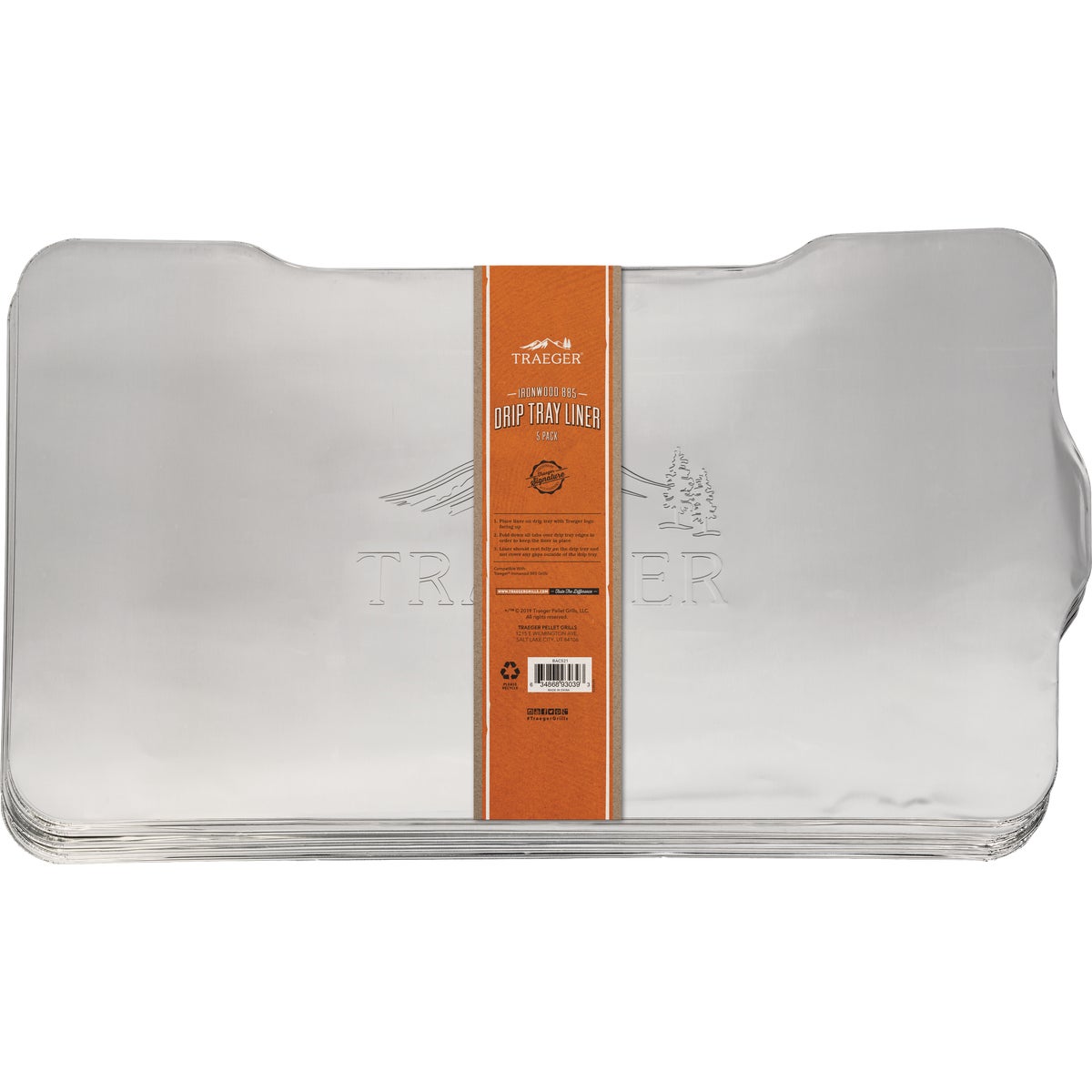 Traeger Aluminum Ironwood 885 Drip Tray Liner (5-Pack) Image 1