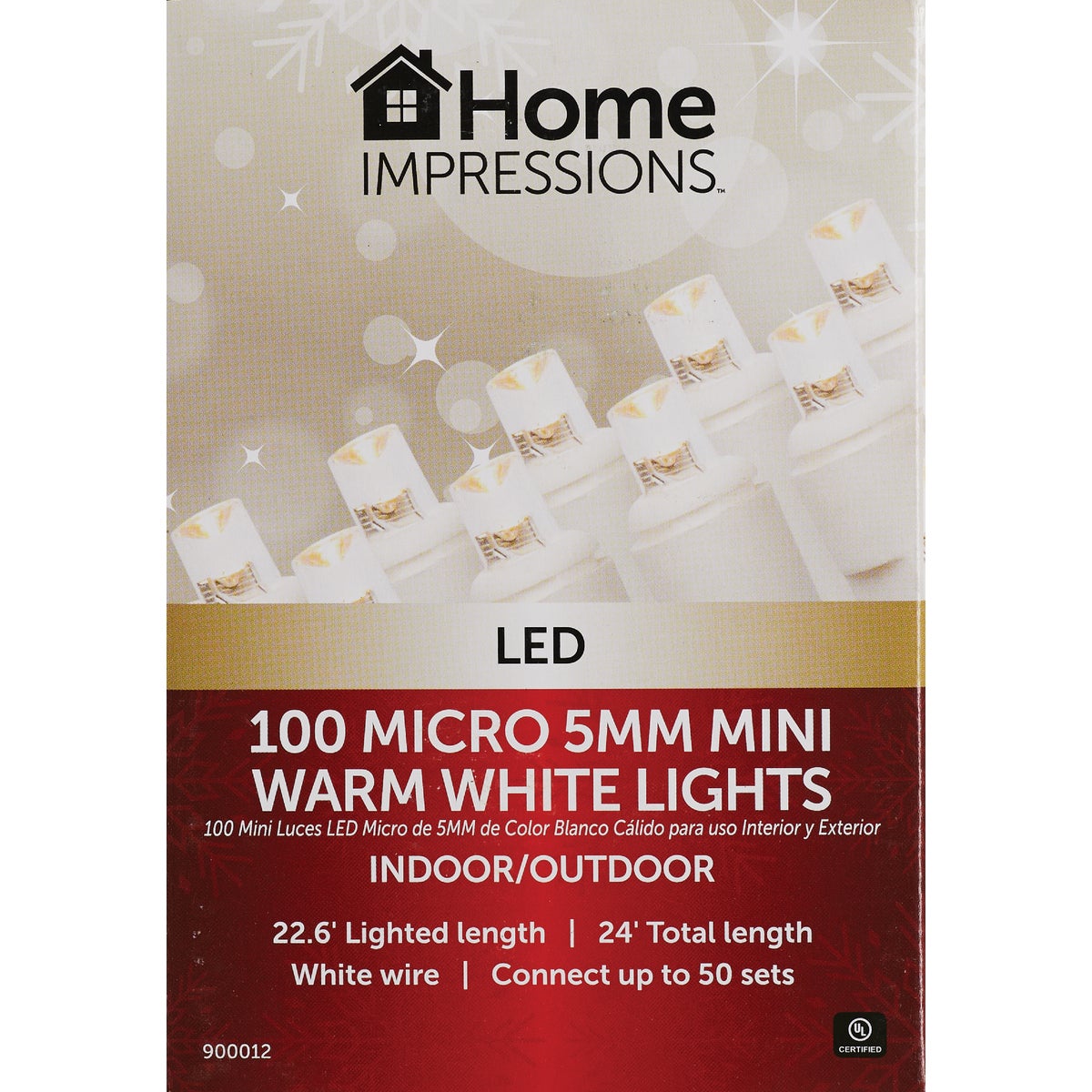 Home Impressions Warm White 100-Bulb Micro 5MM Mini LED Light Set with White Wire Image 2