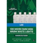 Home Impressions Warm White 100-Bulb Micro 5MM Mini LED Light Set with White Wire Image 2