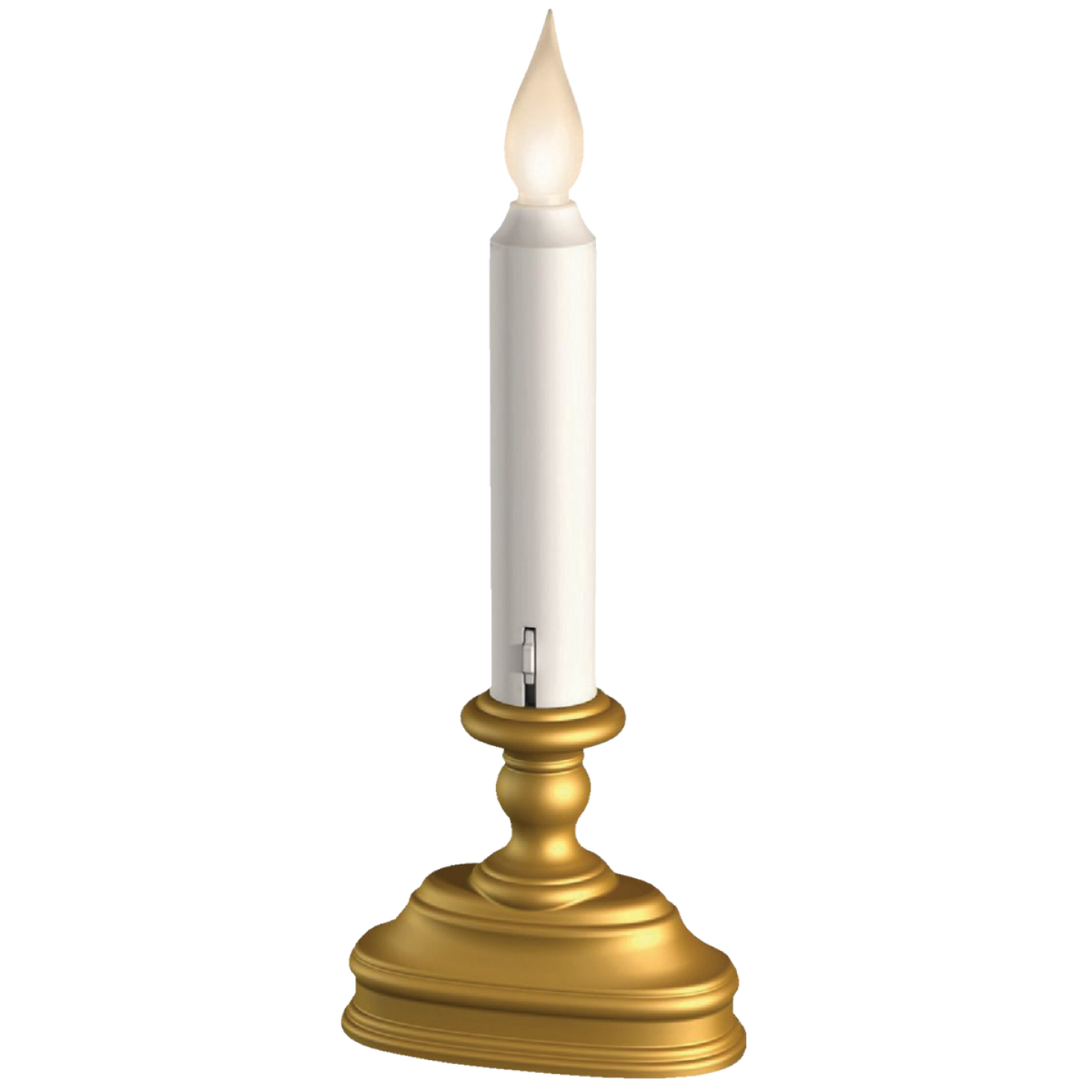 Xodus Standard 4.5 In. W. x 7.5 In. H. x 2 In. D. Antique Brass LED Battery Operated Candle Image 1