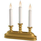 Xodus 9 In. W. x 10.25 In. H. x 2 In. D Antique Brass LED Candelabra Battery Operated Candle Image 1