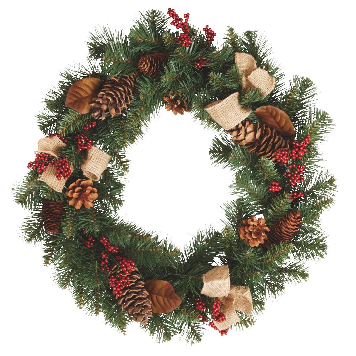 24" NATURAL WREATH