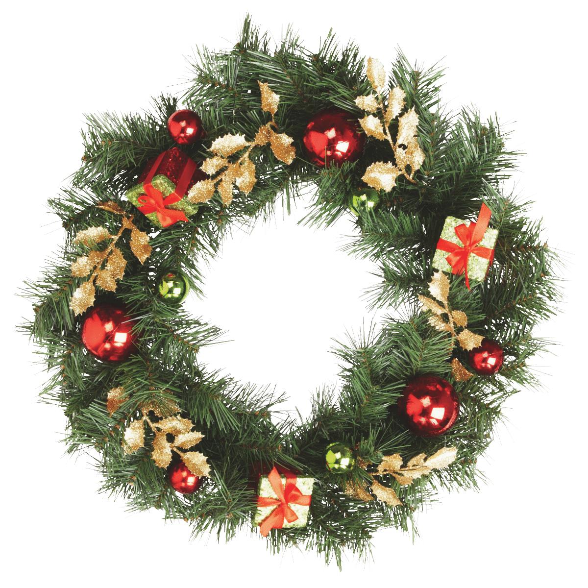 24" BALL PRESENT WREATH