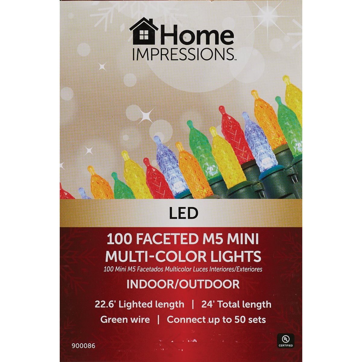 Home Impressions Multi 100-Bulb Faceted M5 Mini LED Light Set Image 2
