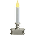 Xodus Economy 3.5 In. W. x 8.5 In. H. x 2 In. D. Pewter LED Battery Operated Candle Image 1