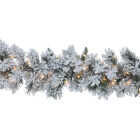 FLOCKED PINE GARLAND Image 1