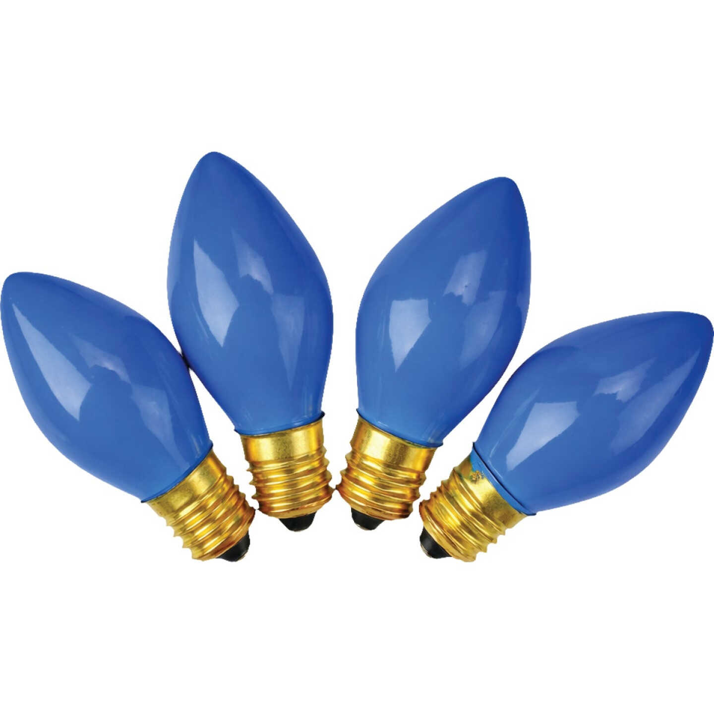 Home Impressions C7 Blue Ceramic 125V Replacement Light Bulb (4-Pack) Image 1