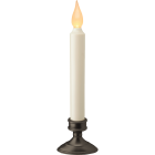 Xodus 3.5 In. W. x 9.75 In. H. x 1.6 In. D. Aged Bronze LED Dusk To Dawn Battery Operated Candle Image 1