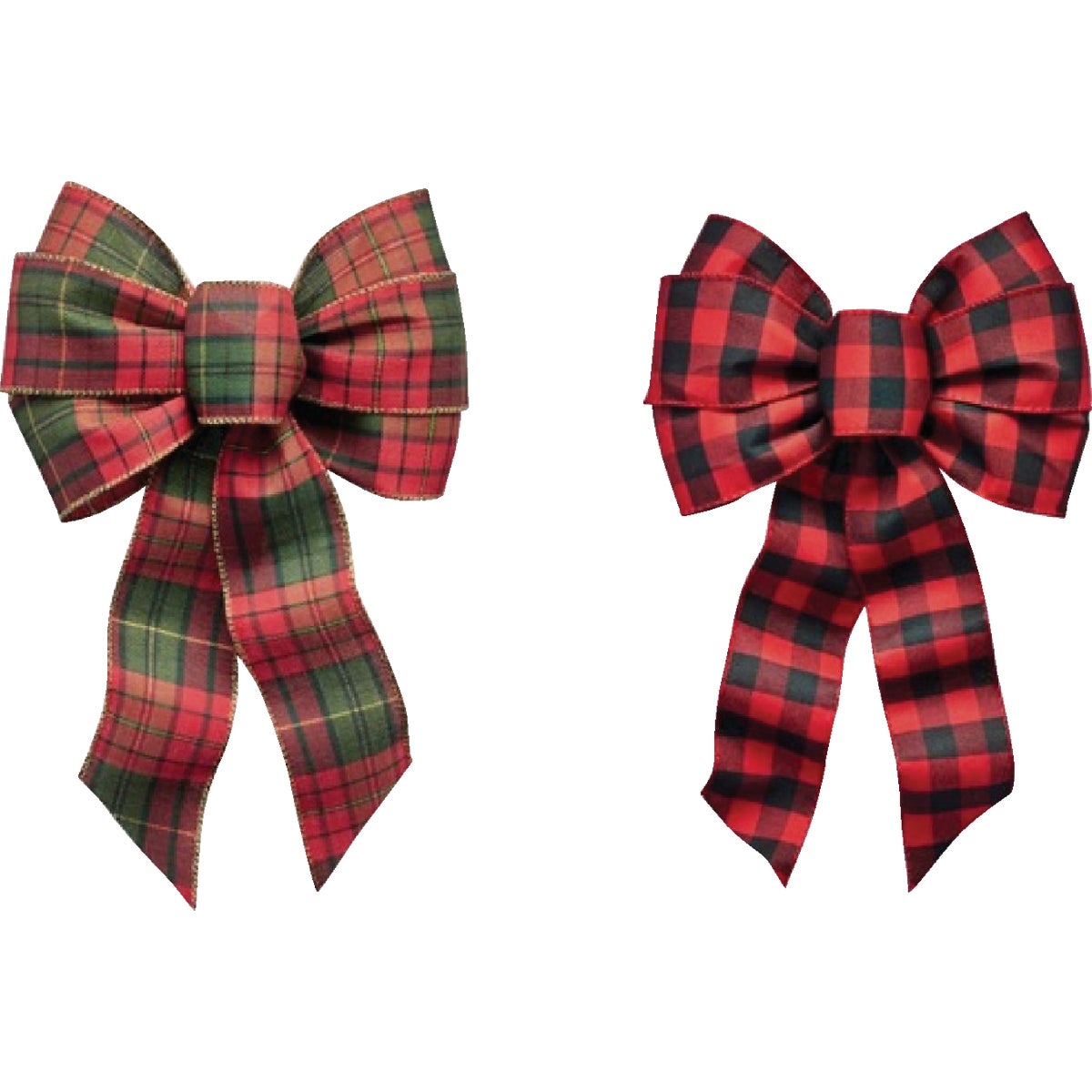 Holiday Trims 7-Loop 8.5 In. W. x 14 In. L. Traditional Wired Christmas Bow