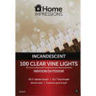 Home Impressions Clear 100-Bulb Mini Incandescent Vine Light Set with Brown Wire Image 1