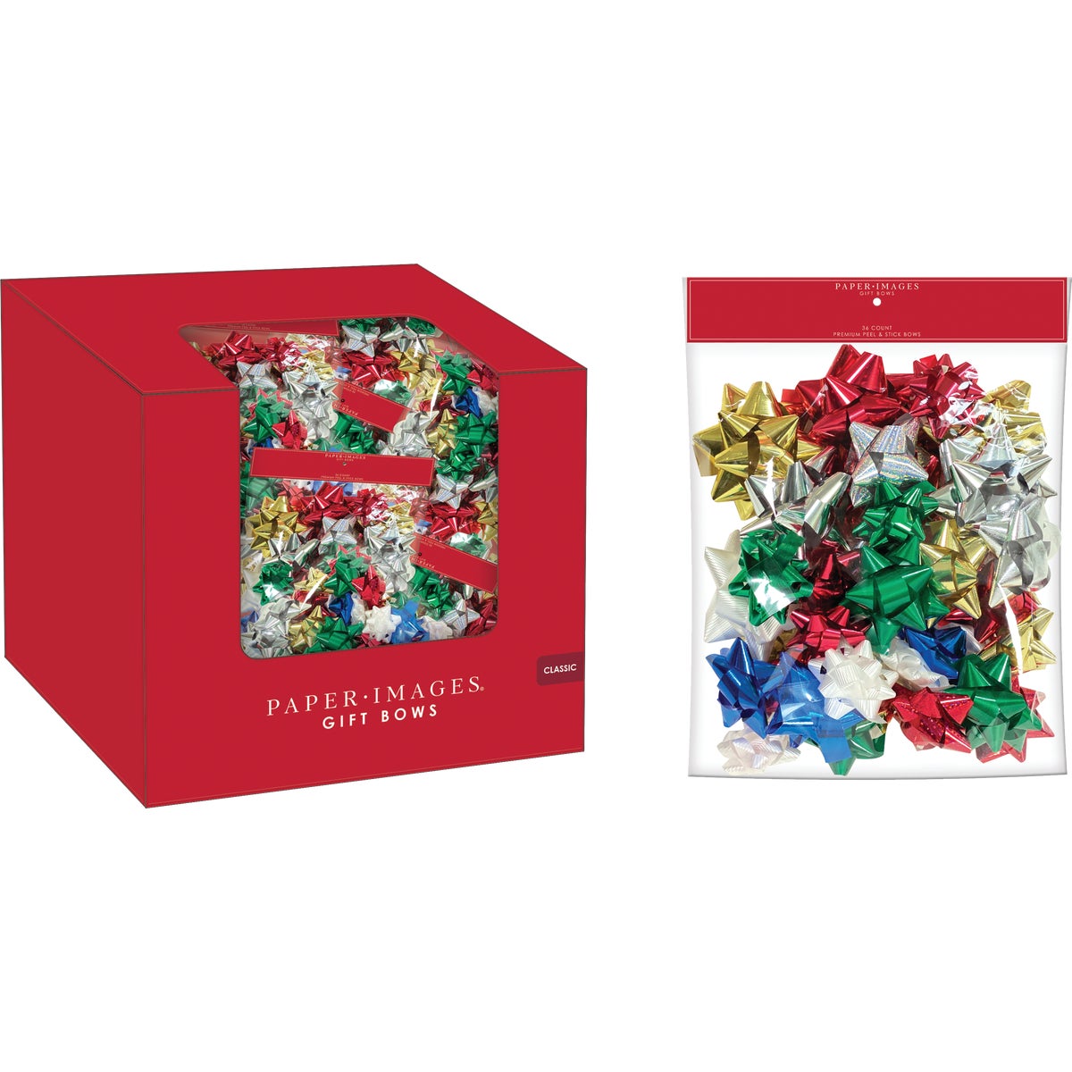 Paper Images Assorted Size Premium Gift Bow (36-Pack)