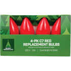 Home Impressions C7 Red Ceramic 125V Replacement Light Bulb (4-Pack) Image 2