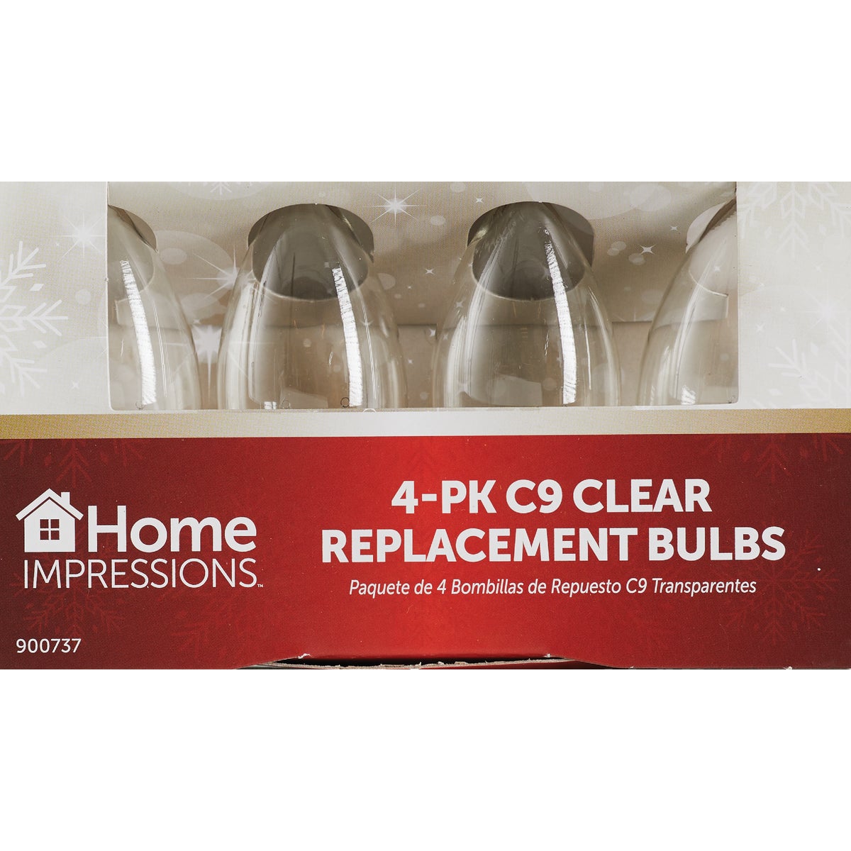Home Impressions C9 Clear Transparent 125V Replacement Light Bulb (4-Pack) Image 2