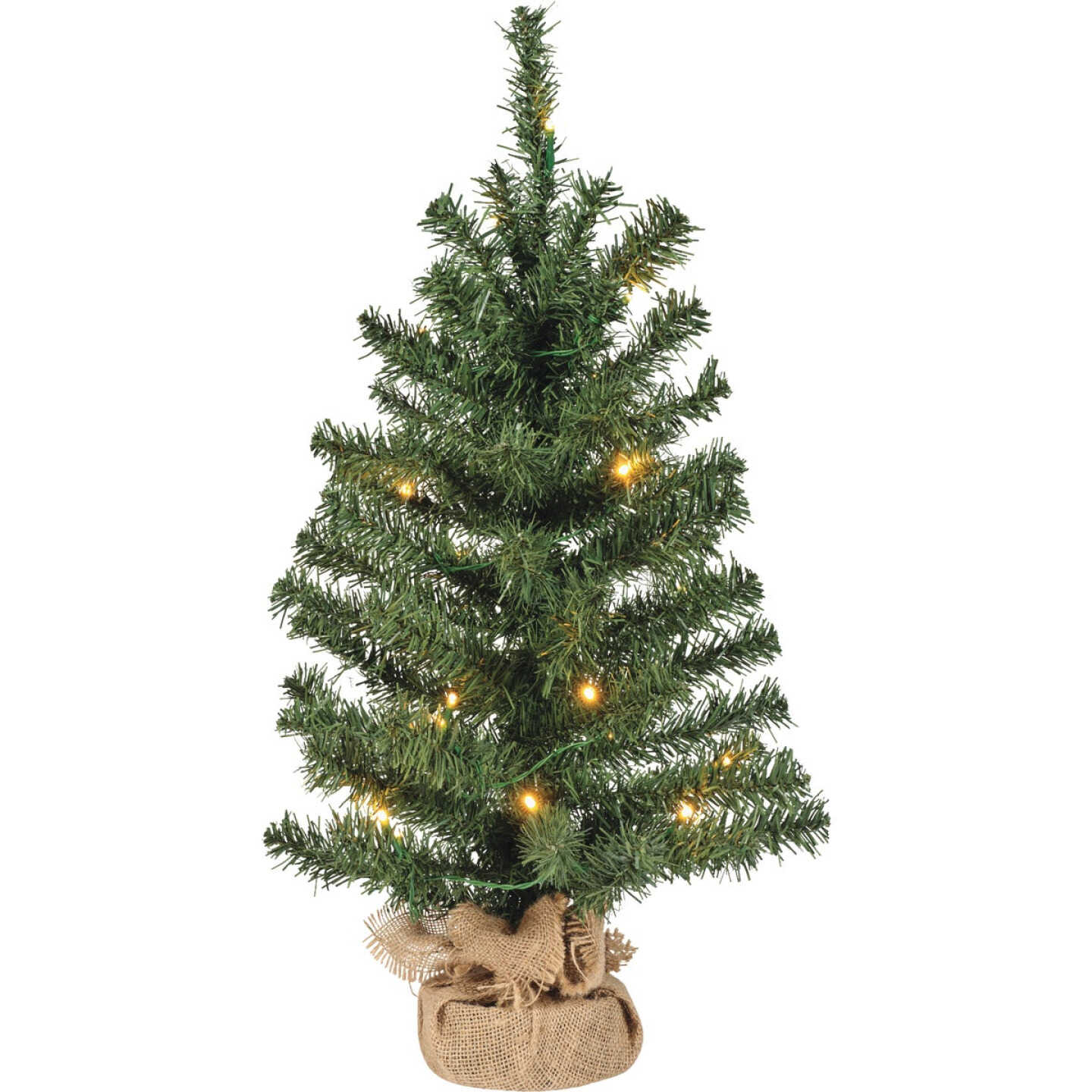 Everlands 24 In. Imperial 20-Bulb Warm White LED Mini Prelit Artificial Christmas Tree Image 1