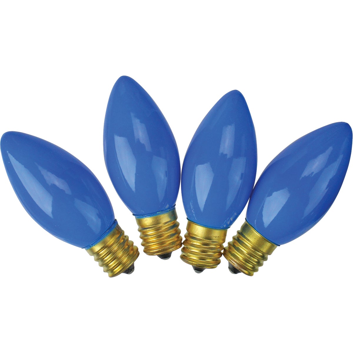 Home Impressions C9 Blue Ceramic 125V Replacement Light Bulb (4-Pack)