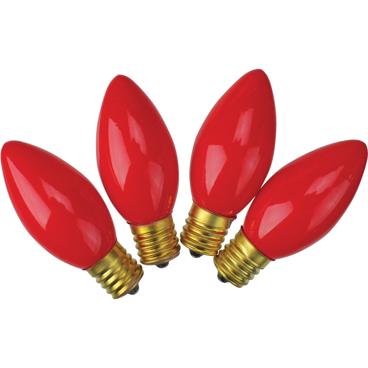 Home Impressions C9 Red Ceramic 125V Replacement Light Bulb (4-Pack)
