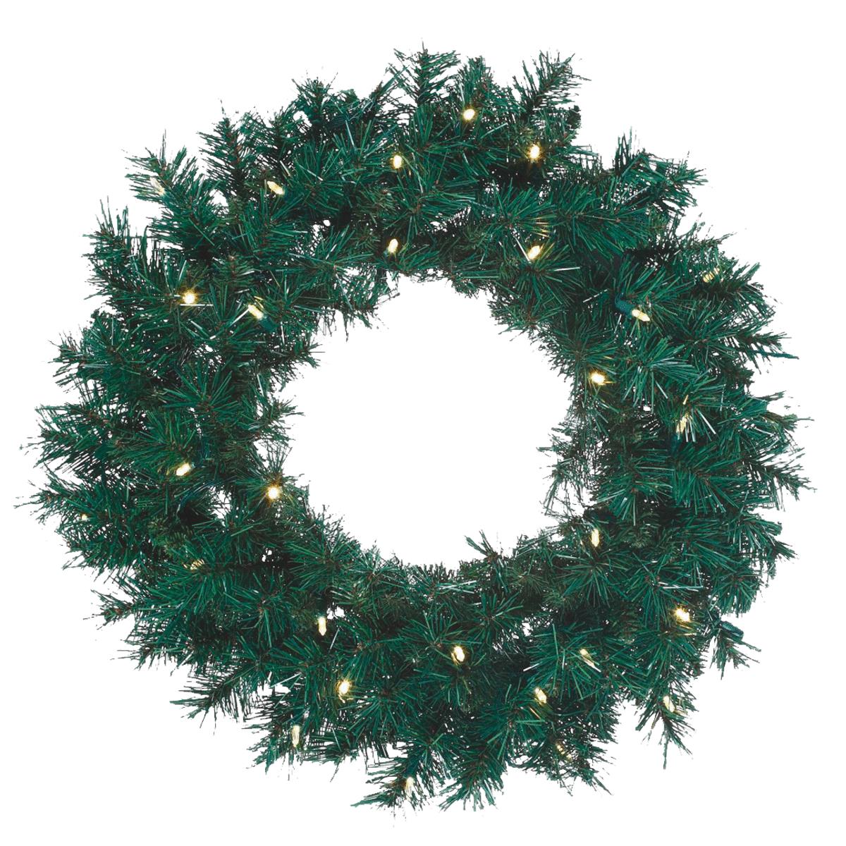 24"B/O LED TIFANY WREATH